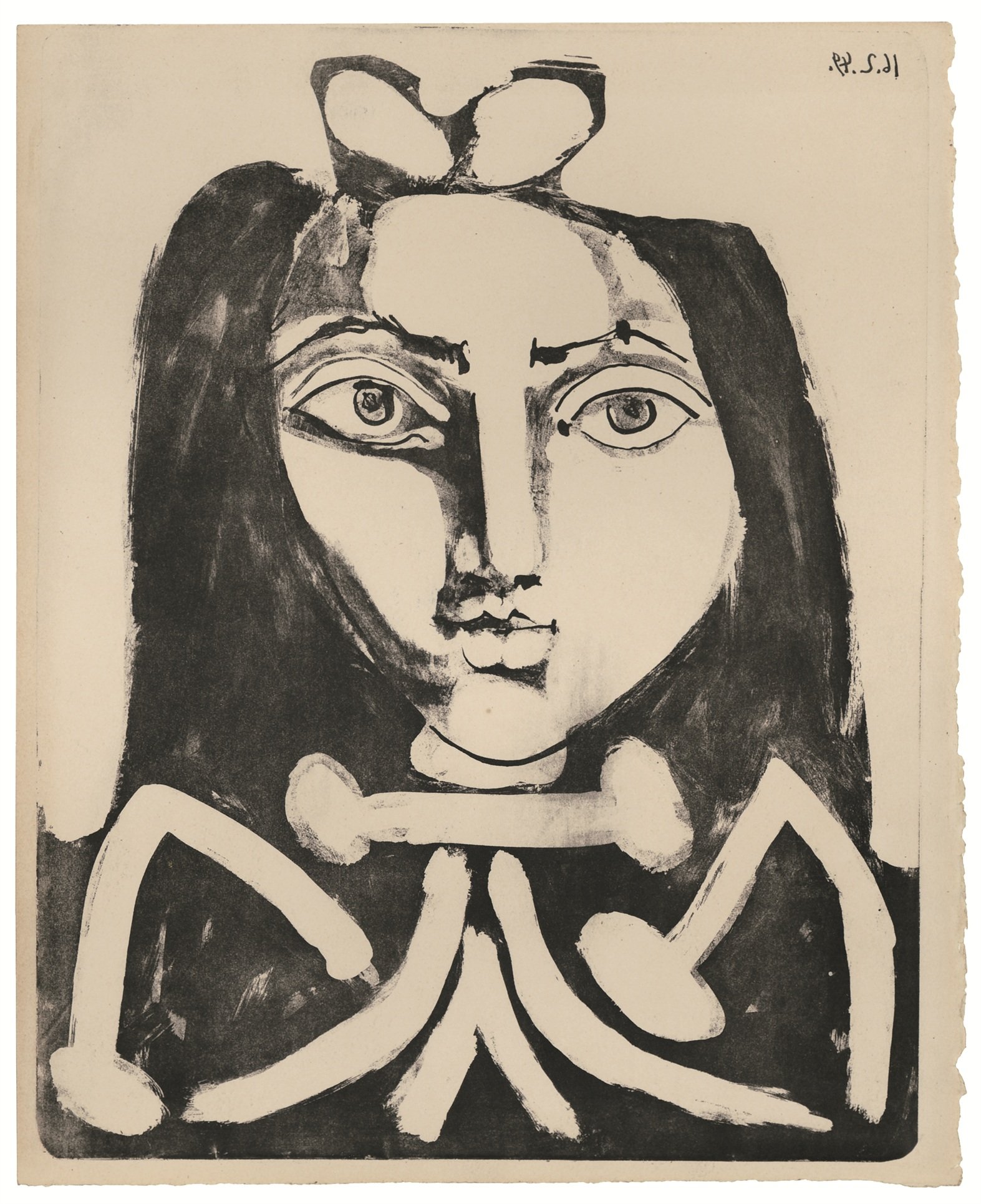Pablo Picasso, Porträt eines jungen Mädchens, 1949, Zinkografie © Sucession Picasso/VG Bild-Kunst, Bonn 2026 