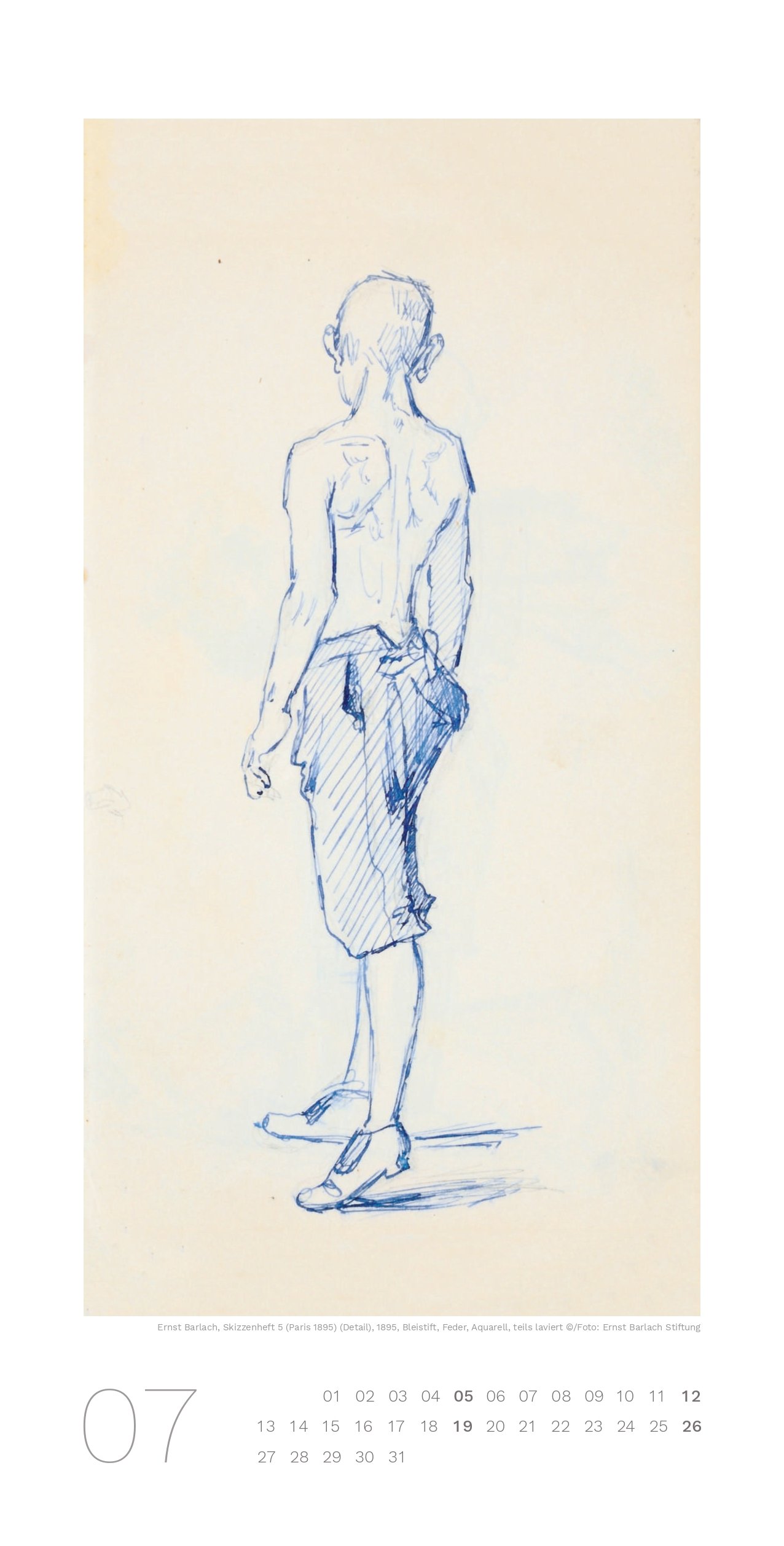 Ernst Barlach Museen Güstrow Kalender 2026 Juli 