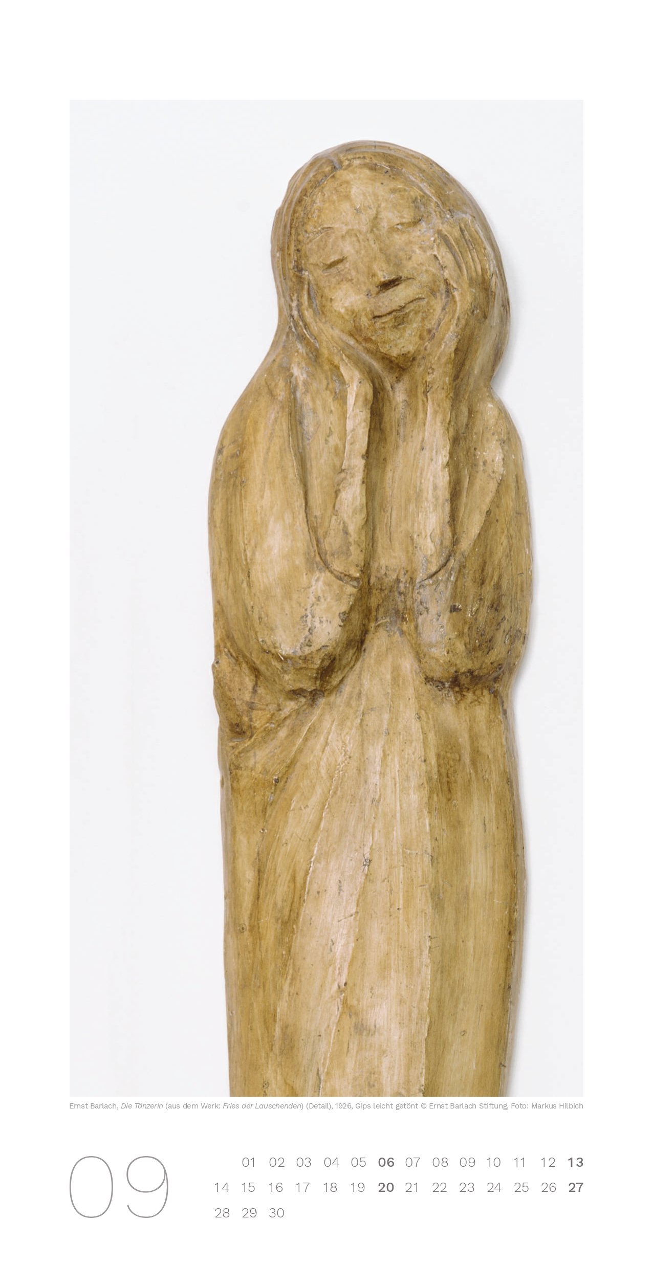 Ernst Barlach Museen Güstrow Kalender 2026 September 